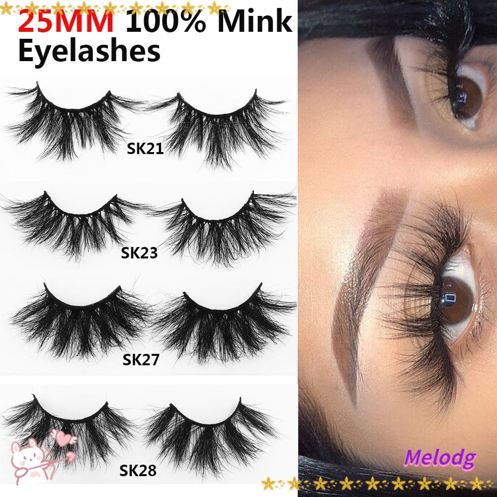 MELODG 1 Cặp Lông Mi Giả SKONHED 100% Lông Chồn 3D