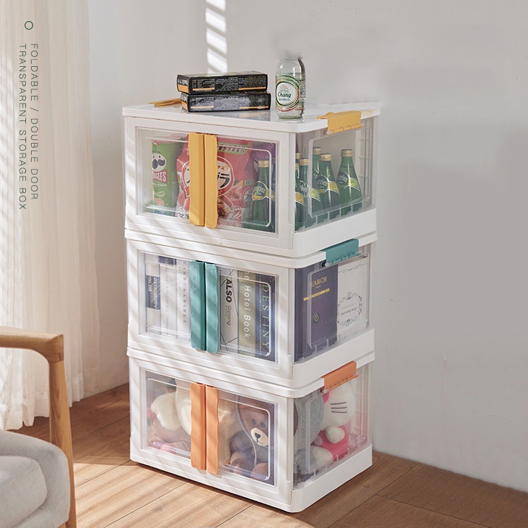 Hộp Đựng Đồ Dùng Bằng Nhựa Trong Suốt Có Thể Gấp Gọn Tiện Dụng Cho Gia Đình