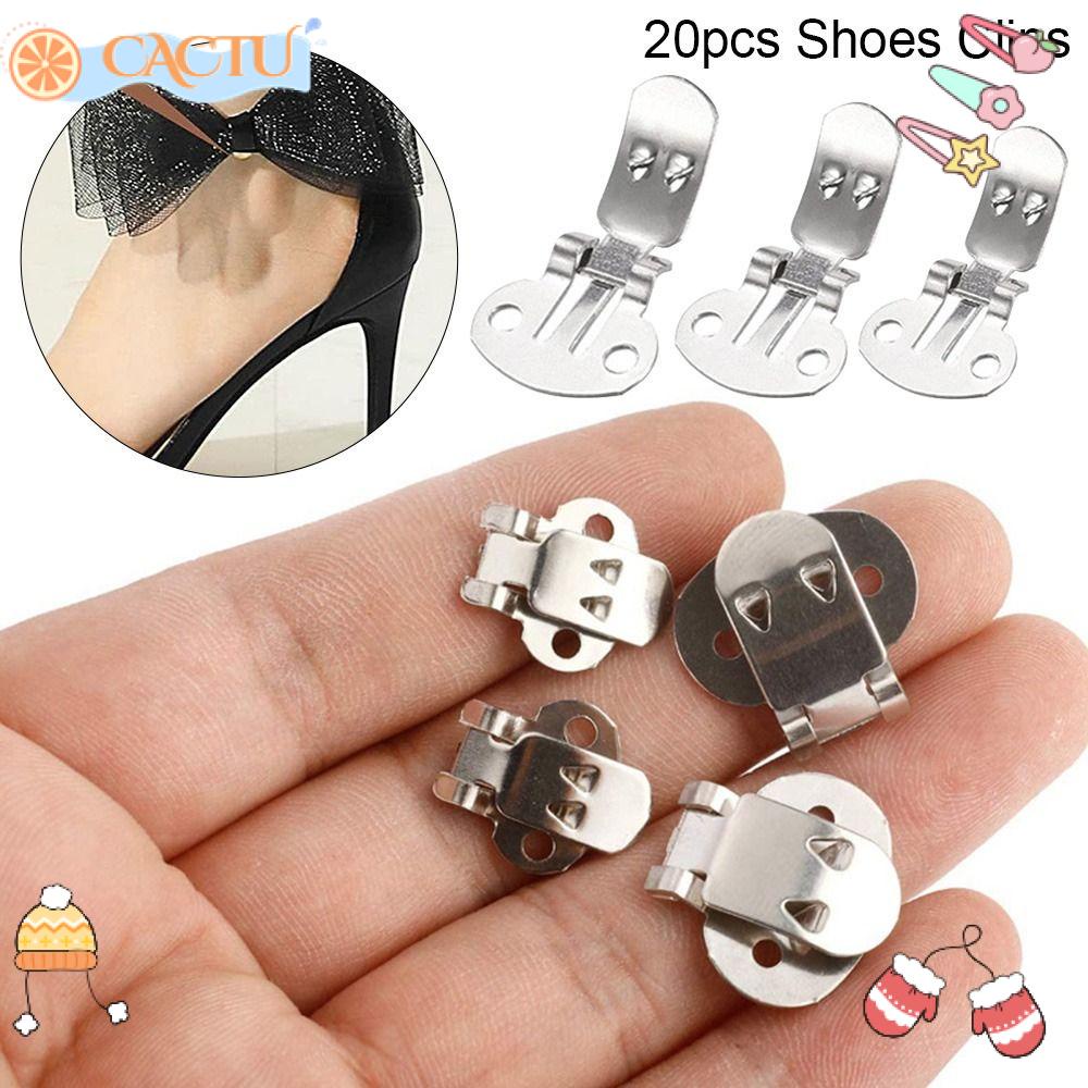 CACTU Set 20 Phụ Kiện Khóa Giày Bằng Bạc Hình Hoa