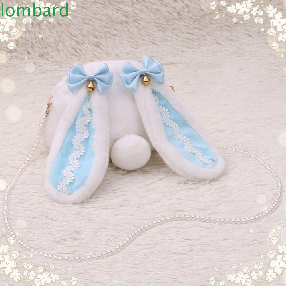 LOMBARD Túi Xách Hình Thỏ Hoạt Hình Dễ Thương Phong Cách Lolita