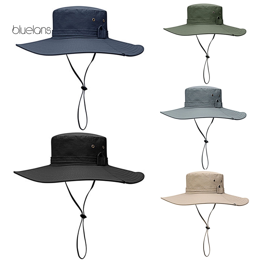 Nón Tai Bèo Vành Rộng Phối Lưới Thoáng Khí Chống Tia UV / Trầy Xước Thời Trang Cho Nam