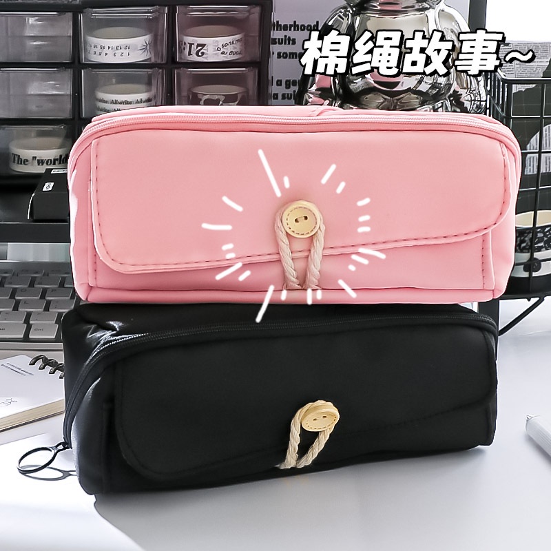 Túi Đựng Bút Bằng Vải Canvas Nhiều Ngăn Sức Chứa Lớn