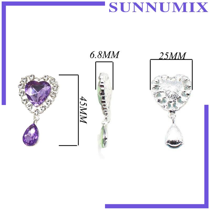 Bộ 10 Mặt Dây Chuyền Hình Trái Tim Đính Đá Thời Trang