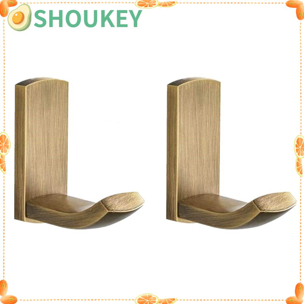 SHOUKEY Set 2 Móc Treo Khăn Tắm / Quần Áo Bằng Đồng Thau Gắn Tường Chịu Được Sức Nặng Kèm Ốc Vít Cho Nhà Bếp Nhà Tắm