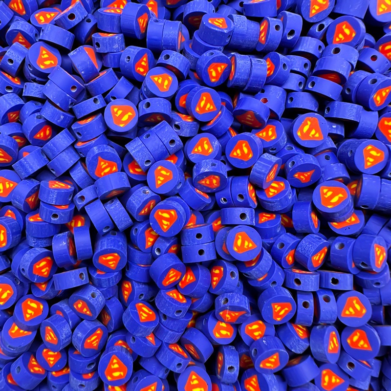 Set 30 Hạt Đất Sét Polymer 10mm Hình Siêu Anh Hùng Marvel Làm Trang Sức Thủ Công