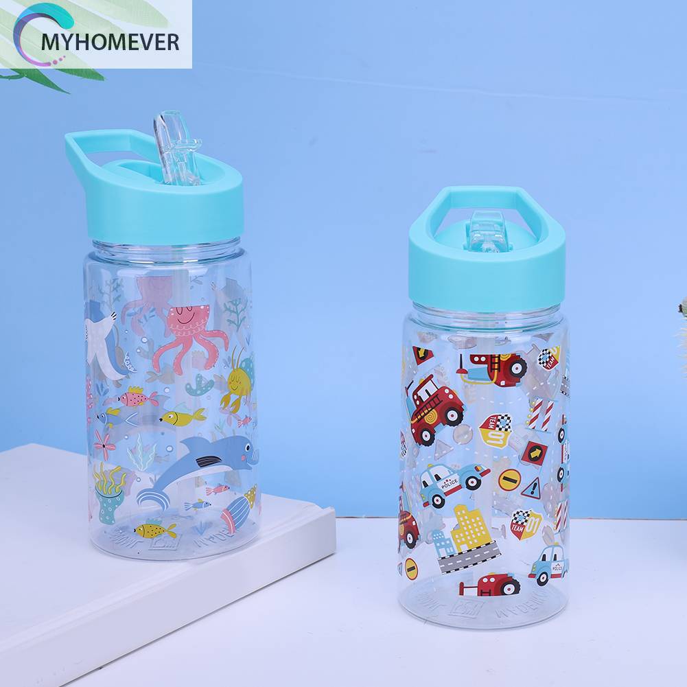 Bình Nước Thể Thao 450ML Có Ống Hút Dễ Thương Cho Bé