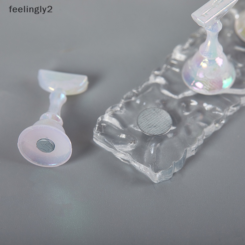 Giá Đỡ Trưng Bày Móng Tay Giả Từ Tính Bằng Acrylic Tiện Dụng Cho Salon