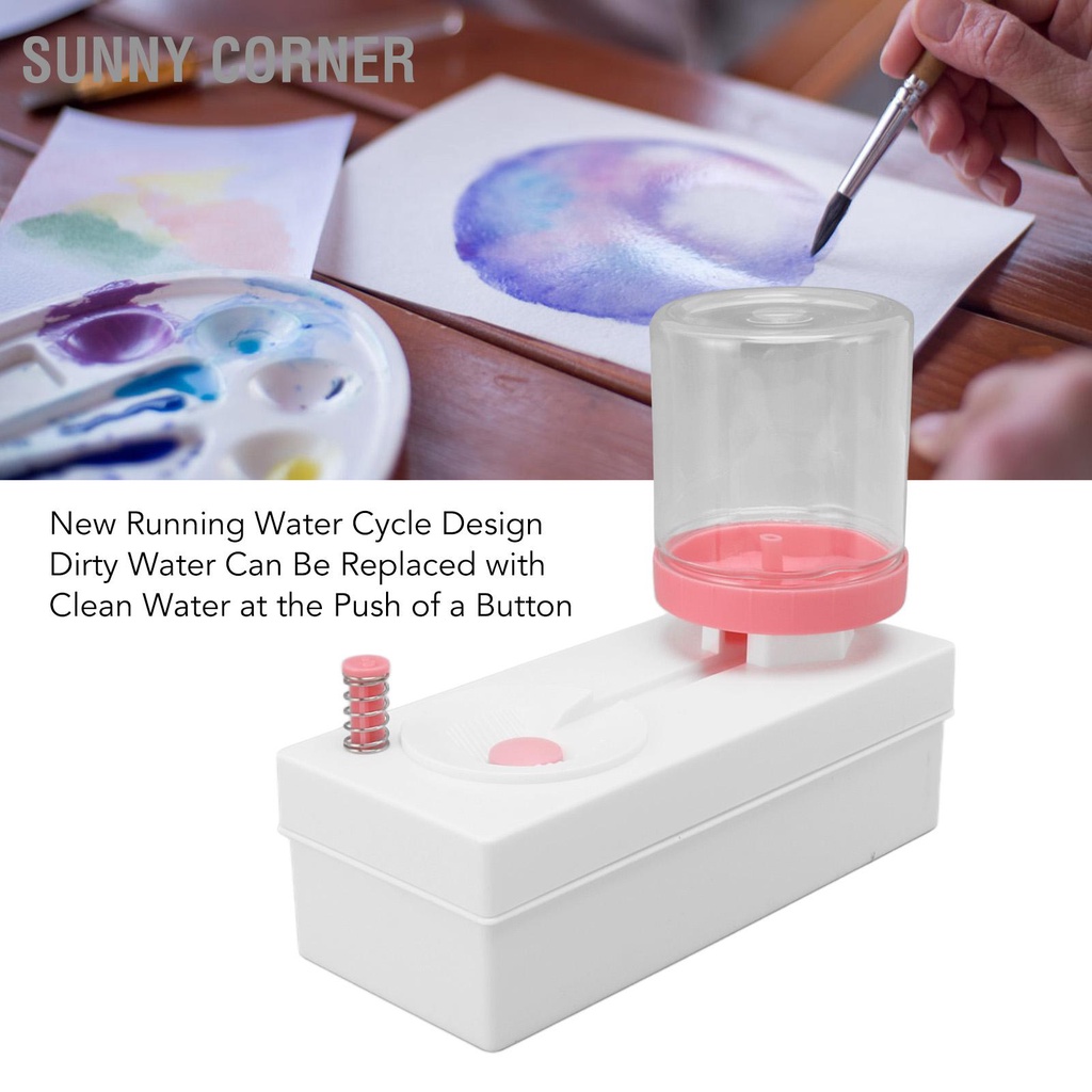 Sunny corner Có hàng sẵn Cọ Xả Nước Sơn Bụi Tái Chế Dầu Chà Cho Acrylic Màu Gốc