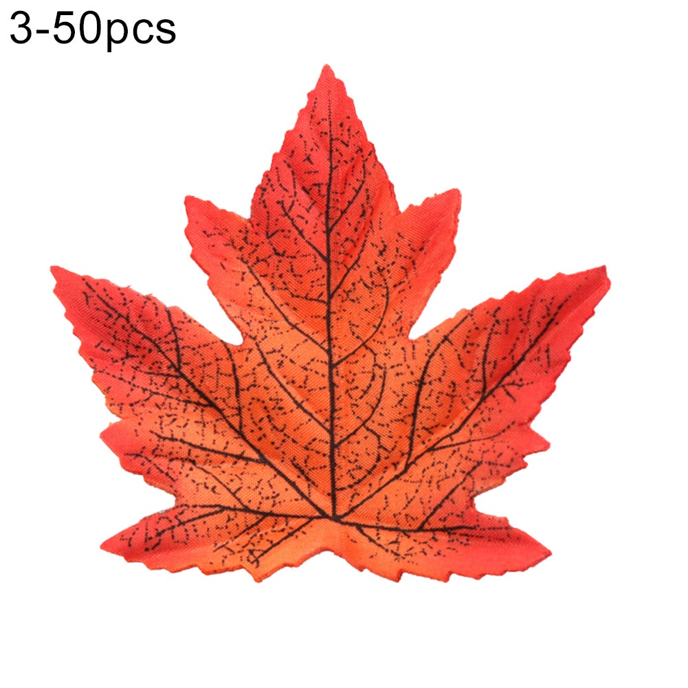 Set 50 Lá Phong Giả Sống Động Trang Trí Tiệc Cưới / Halloween