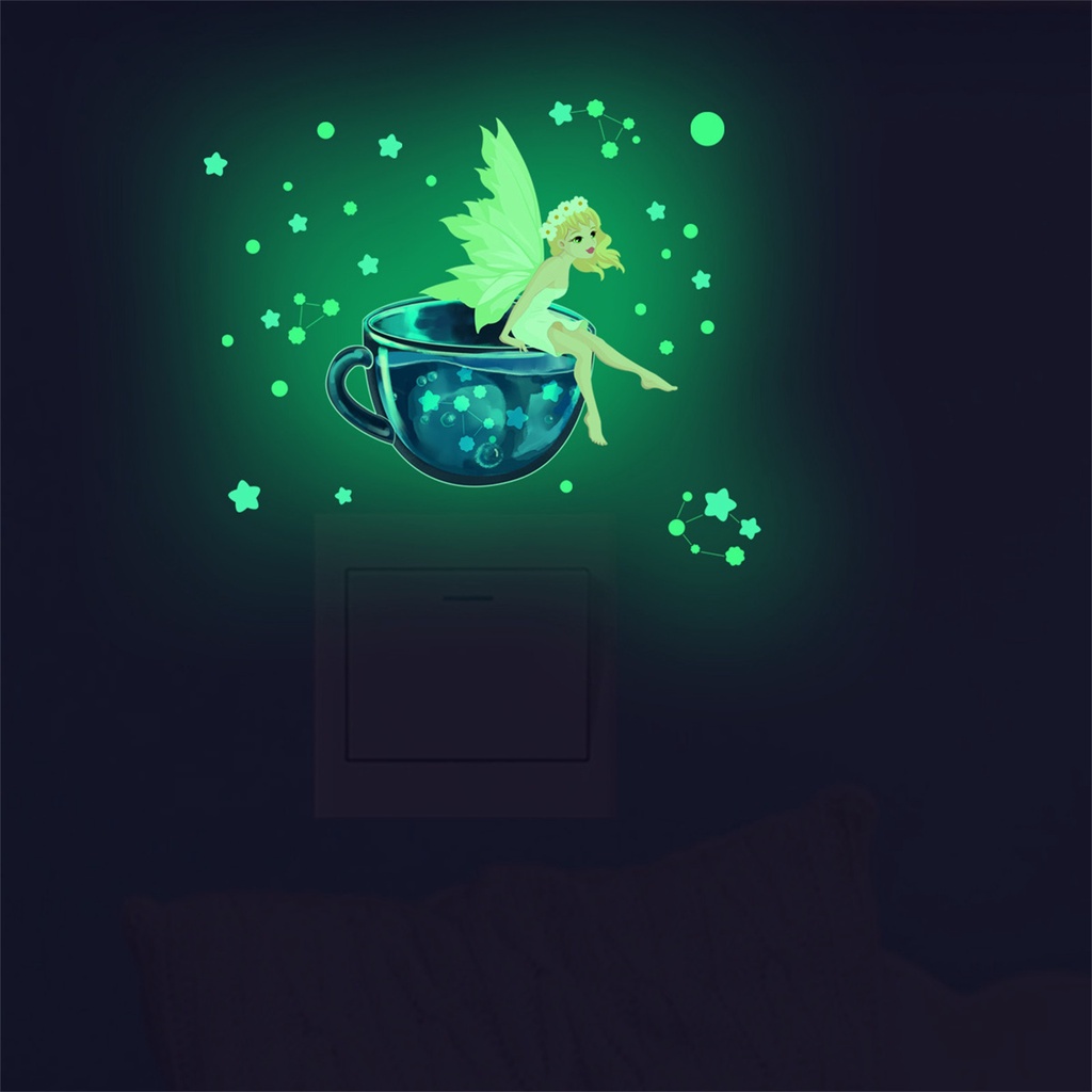 Miếng Dán Tường Bằng PVC Phát Quang Tự Dính Trang Trí Nhà Cửa