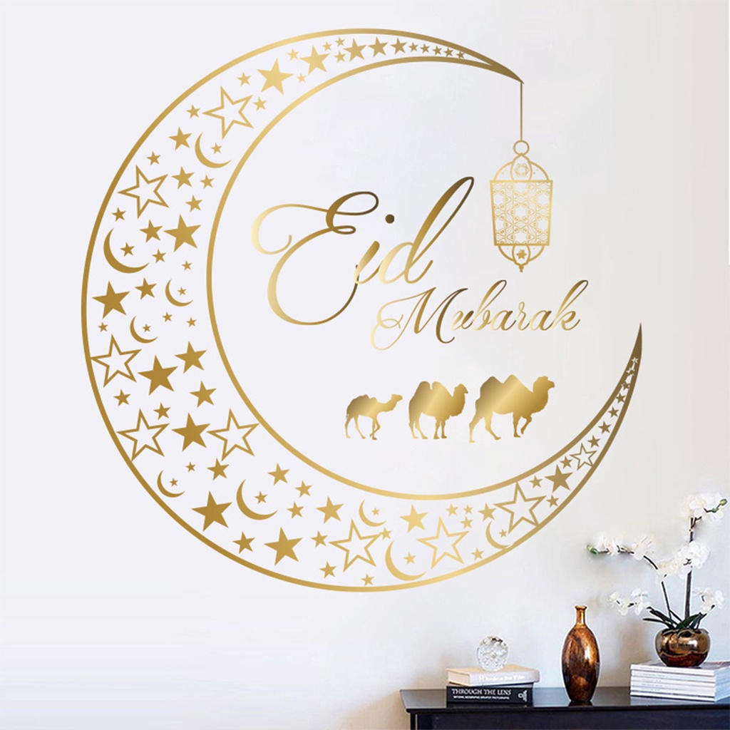 (Bất Ngờ) Hình Dán Tường Mặt Trăng Ngôi Sao Màu Sắc Đơn Giản Tự Dính Bằng PVC Chống Ẩm Trang Trí Tiệc Tùng DIY