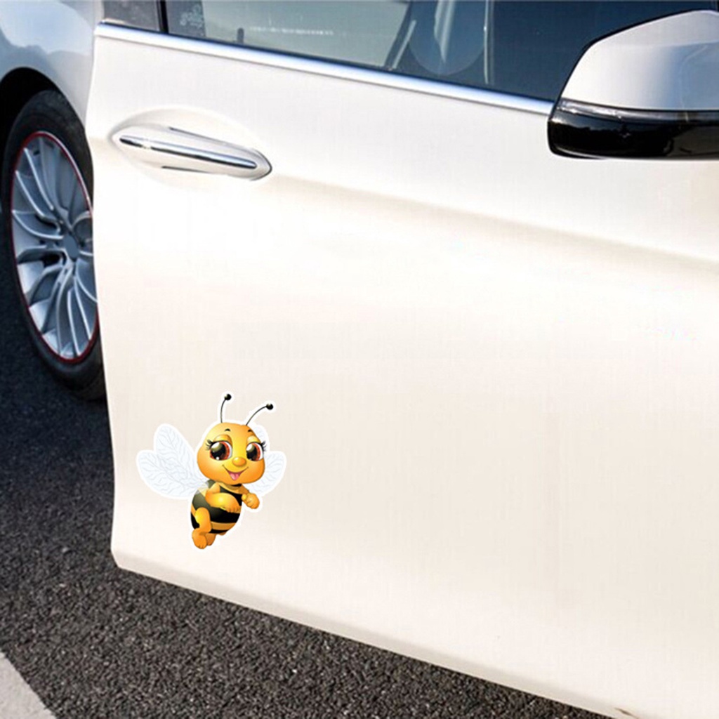 Miếng Dán PVC Trang Trí Tủ Lạnh / Cửa Xe Hơi Họa Tiết Chú Ong Hoạt Hình