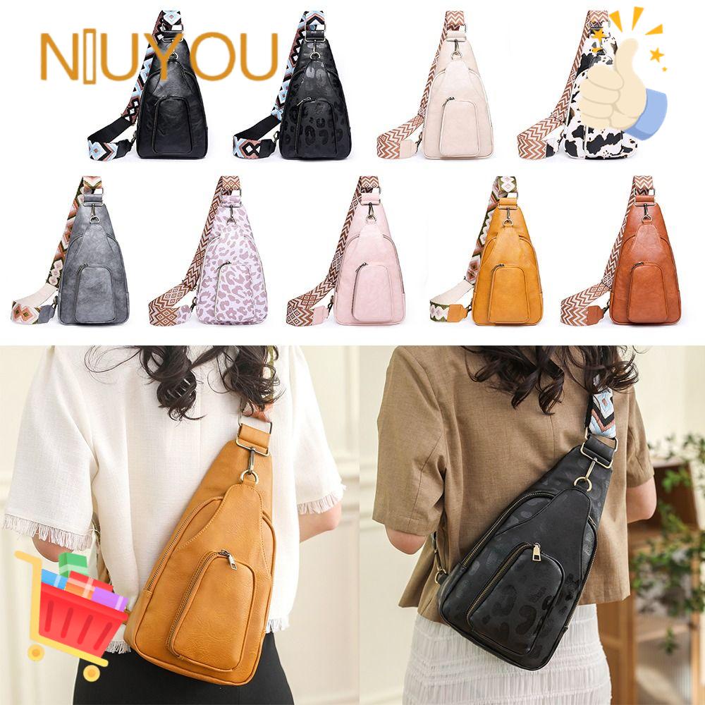 NIUYOU Túi Đeo Chéo Da PU Kiểu Thể Thao Thời Trang Cho Nam Và Nữ