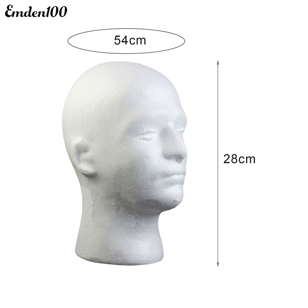 [EMDEN] Giá Đỡ Tóc Giả Bằng Xốp Bền Nhẹ Chắc Chắc Chắn Đầu Đực