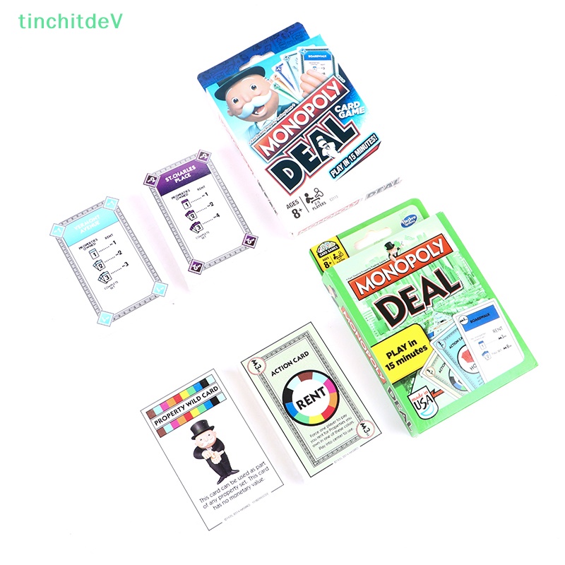 [TinchitdeV] Trò Chơi Thẻ Bài Monopoly Phiên Bản Tiếng Anh Dành Cho Gia Đình [Mới]