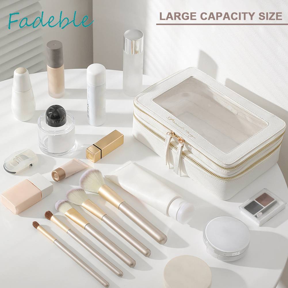 Túi Đựng Mỹ Phẩm Hai Lớp Trong Suốt Đa Năng