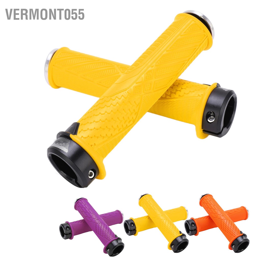 Vermont055 2 Chiếc ENLEE Tay Lái Xe Đạp Cầm Thoải Mái Cao Su TPR Khóa MTB