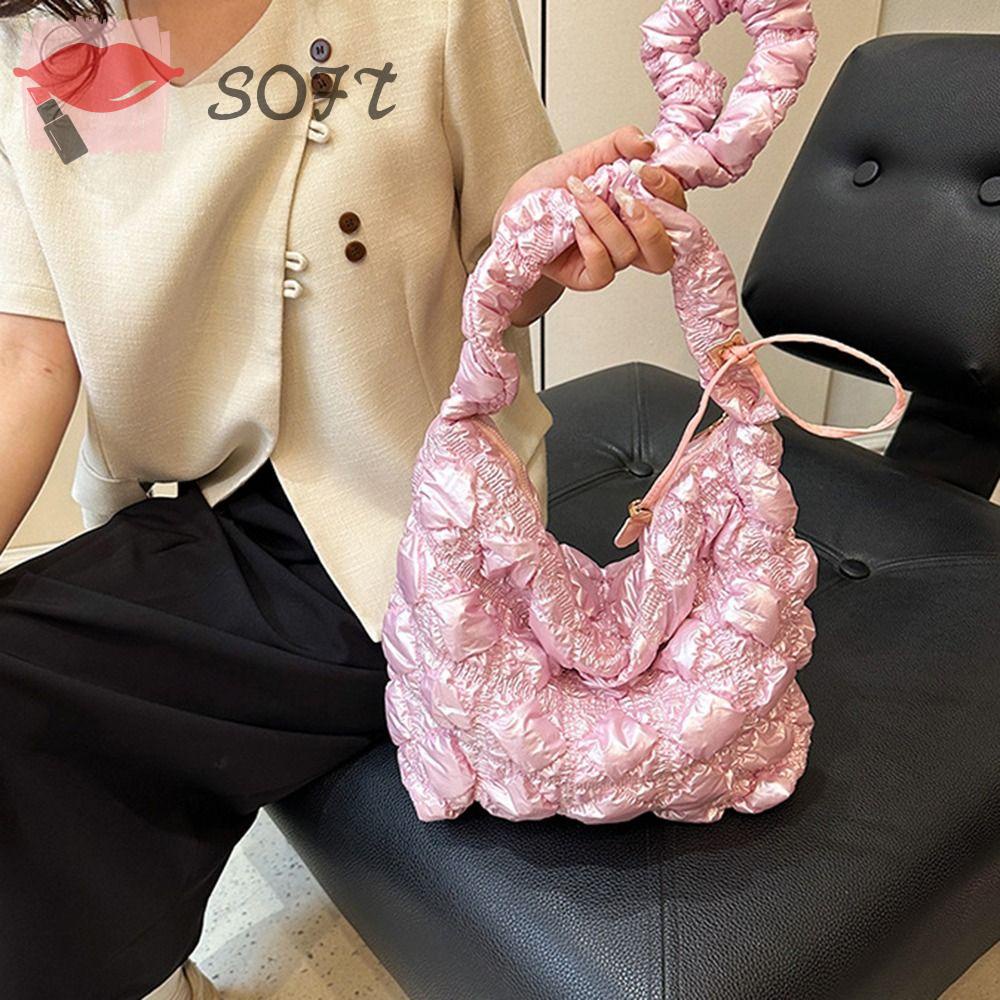 SOFTNESS Túi Xách Đeo Vai Sức Chứa Lớn Trọng Lượng Nhẹ Thời Trang Dành Cho Nữ