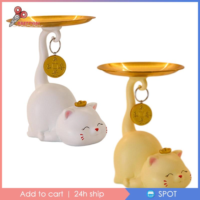 Giá Đỡ Chìa Khóa Hình Mèo Điêu Khắc Độc Đáo Trang Trí Bàn Ăn / Nhà Hàng / Tiệc Cưới