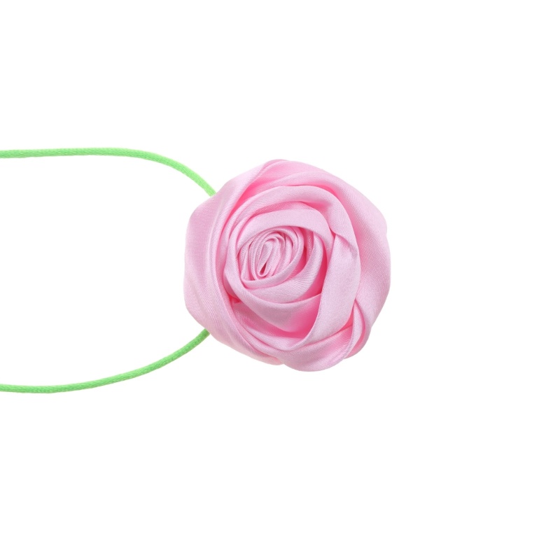 Vòng Cổ Choker Dây Mảnh Mặt Hoa Hồng Lớn Thắt Nút Thanh Lịch Có Thể Điều Chỉnh Cho Nữ
