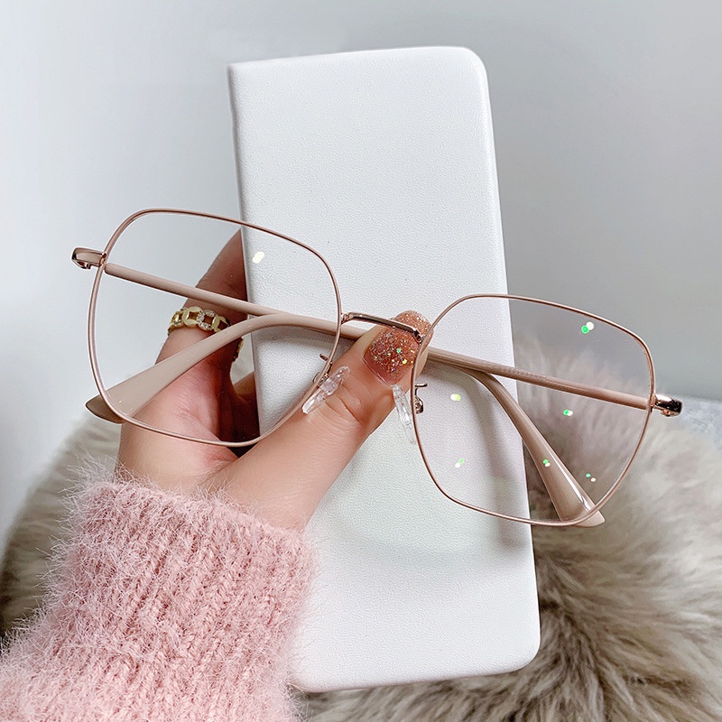 VIENDO Kính Gọng Vuông Kim Loại Chống Tia UV400 Chống Ánh Sáng Xanh Thời Trang kính đổi màu khi ra nắng Cho Nam Và Nữ(có thể cắt cận thị ống kính)