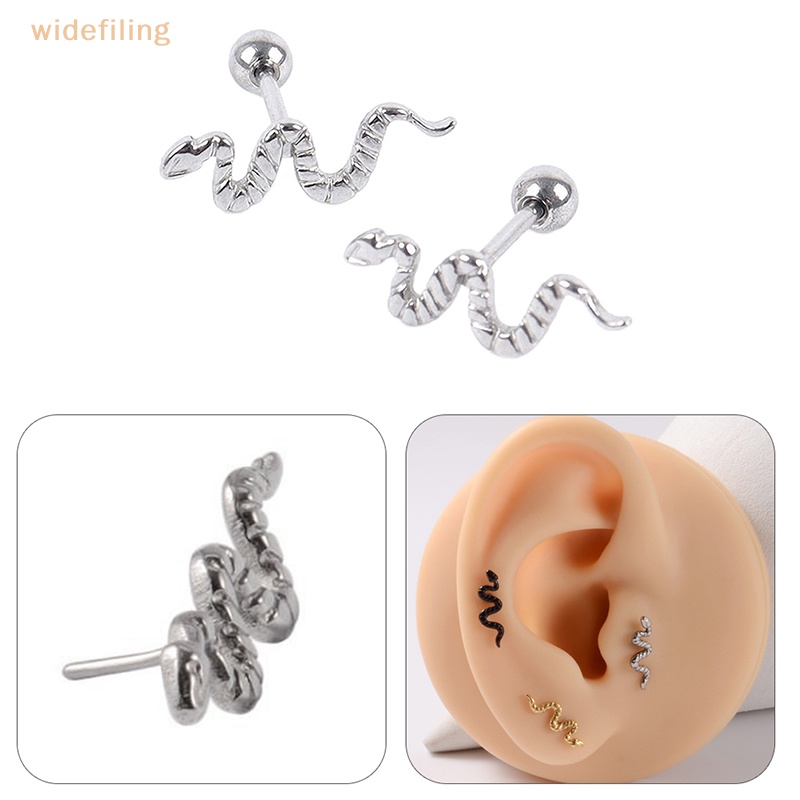 Bông Tai Titan Hình Rắn Bên Trong Sụn Tai / Môi / Cơ Thể Độc Đáo