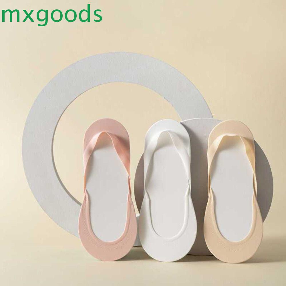 MXGOODS Vớ Lụa Lạnh Cổ Ngắn Thoáng Khí Chống Trượt Thời Trang Mùa Hè Cho Nữ