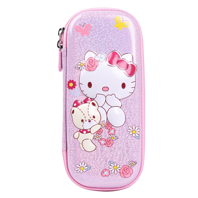 SANRIO Hộp Bút EVA Họa Tiết Hoạt Hình Kuromi 3D Sức Chứa Lớn Cho Trẻ Em