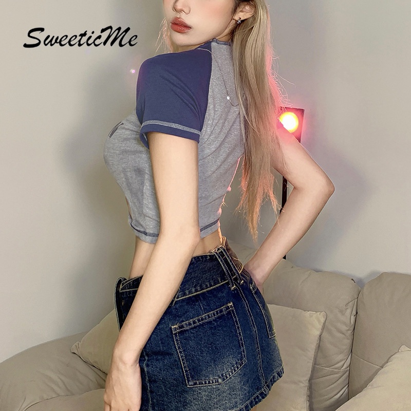 Áo Thun Croptop Tay Ngắn Dáng Ôm Thời Trang 2023 Cho Nữ