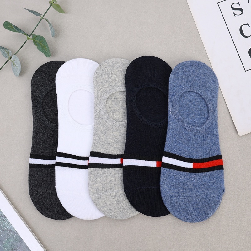 Vớ Cotton Mềm Mại Thoáng Khí Chống Trượt Họa Tiết Kẻ Sọc Đơn Giản Thời Trang Mùa Hè Cho Nam