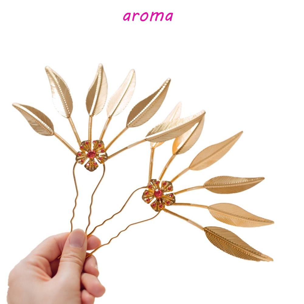 AROMA Trâm Cài Tóc Hình Chiếc Lá Phong Cách Hanfu Cổ Điển Cho Nữ