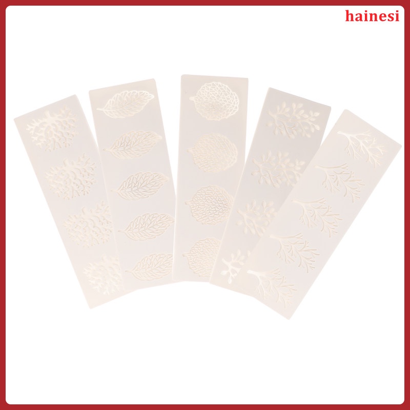 Bộ 5 Khuôn Làm Bánh Chất Liệu Silicone Hình Chiếc Lá