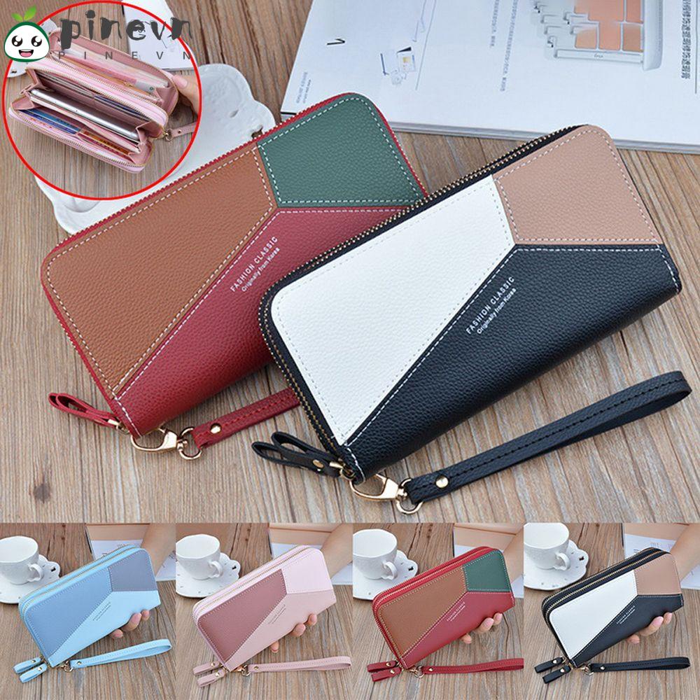 PINEVN Ví Da PU Cầm Tay Đa Năng Thời Trang Xinh Xắn Cho Nữ