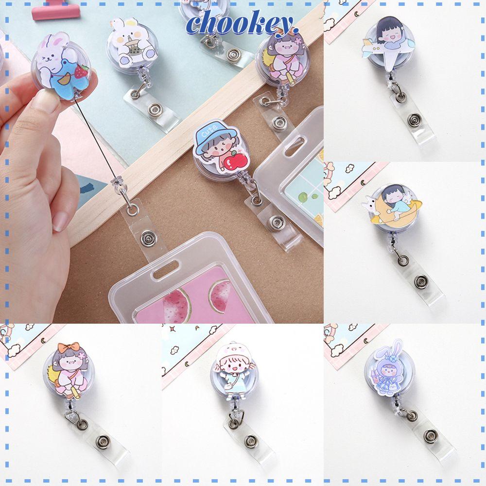 CHOOKEY Ví Đựng Thẻ Co Giãn Họa Tiết Gấu Hoạt Hình Dễ Thương