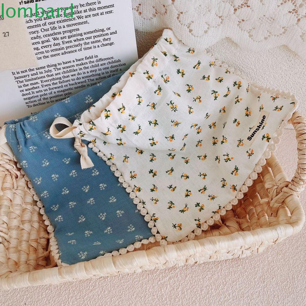 LOMBARD Túi Đựng Mỹ Phẩm Du Lịch Bằng Vải Cotton In Hoa Dễ Thương