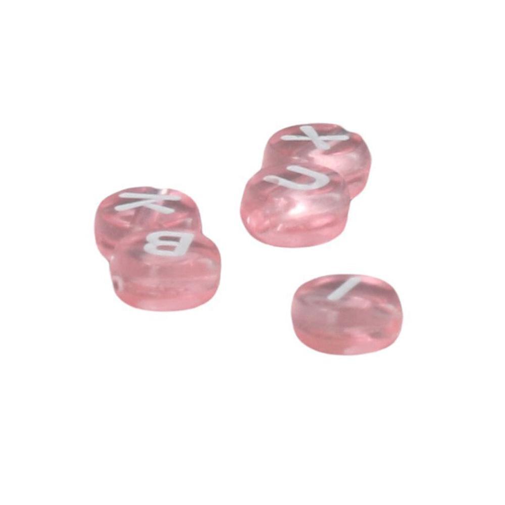 SUSANS Set 500 Hạt Xỏ Lỗ Tròn 7mm In Chữ Cái A-Z Dùng Để Làm Vòng Tay / Dây Chuyền