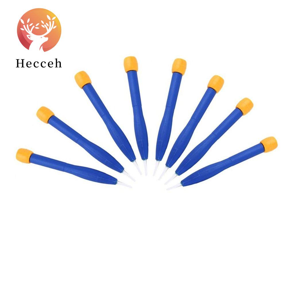 HECCEH Bộ Tuốc Nơ Vít Vặn Ốc Vít Cách Điện Bằng Nhựa Cách Nhiệt Có Rãnh Điều Chỉnh Màu Xanh Dương Dùng Cho Tụ Điện Biến Dạng