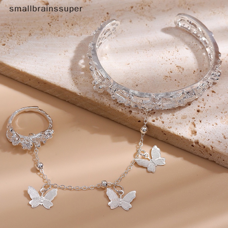 Smallbrainssuper Phụ Kiện Trang Sức Nhẫn Mặt Dây Chuyền Nhẫn Hình Bướm Có Chuông Hua Cheng Xie Lian Có Thể Điều Chỉnh SBS