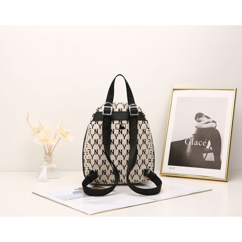 Ba Lô Nhỏ In Logo NY Phong Cách Âu Mỹ Cổ Điển Thời Trang Cho Nam Và Nữ