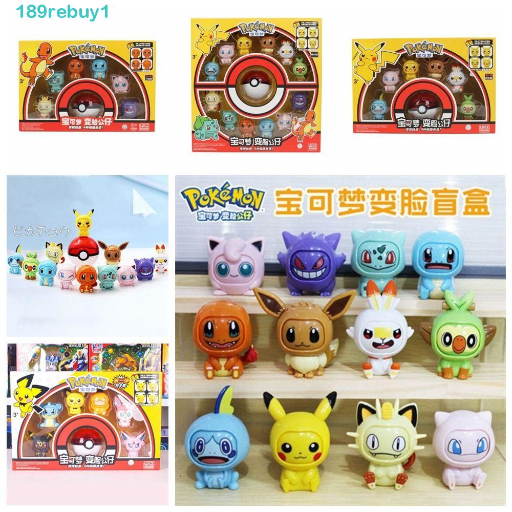 REBUY1 Đồ chơi trẻ em Quả Bóng Pokemon Bằng PVC Thay Đổi Khuôn Mặt Dễ Thương Cho Bé