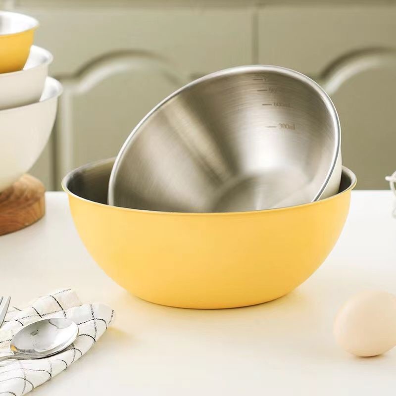 ”Đảm bảo chính hãng“ 304 thép không gỉ bát/salad bát/bát/nhà bếp nướng, khuấy trứng bát/có tỷ lệ