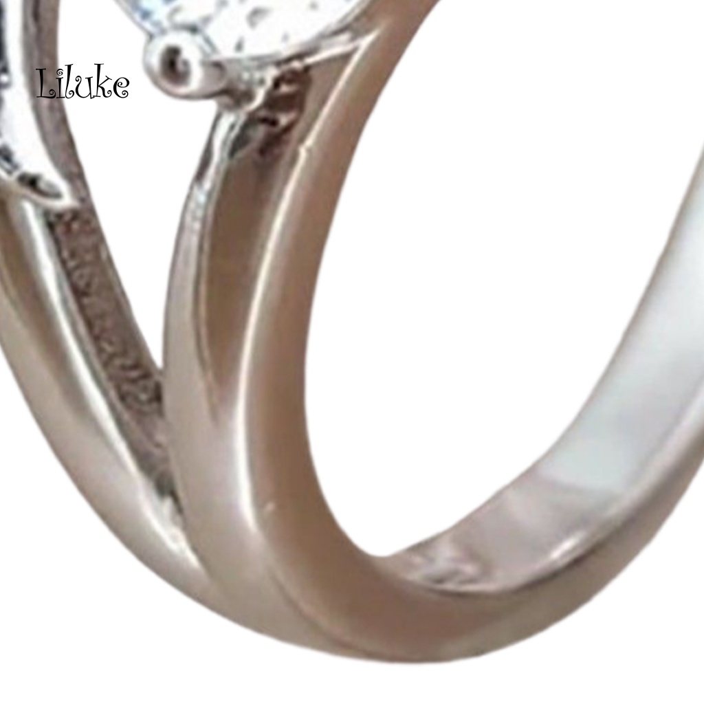 Nhẫn Hợp Kim Trang Trí Đính Đá Zircon Thời Trang Cho Nữ