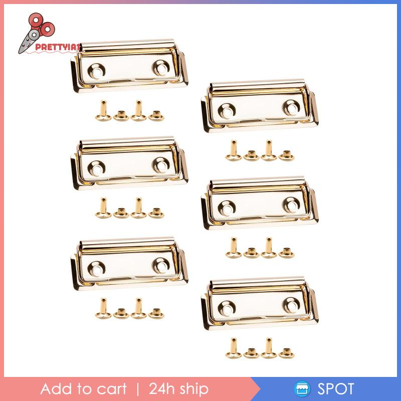 Set 6 Kẹp Cố Định Tấm Bảng Kẹp Bằng Kim Loại Chịu Tải Nặng Cho Trường Học / Văn Phòng