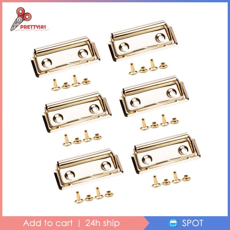 Set 6 Kẹp Cố Định Tấm Bảng Kẹp Bằng Kim Loại Chịu Tải Nặng Cho Trường Học / Văn Phòng