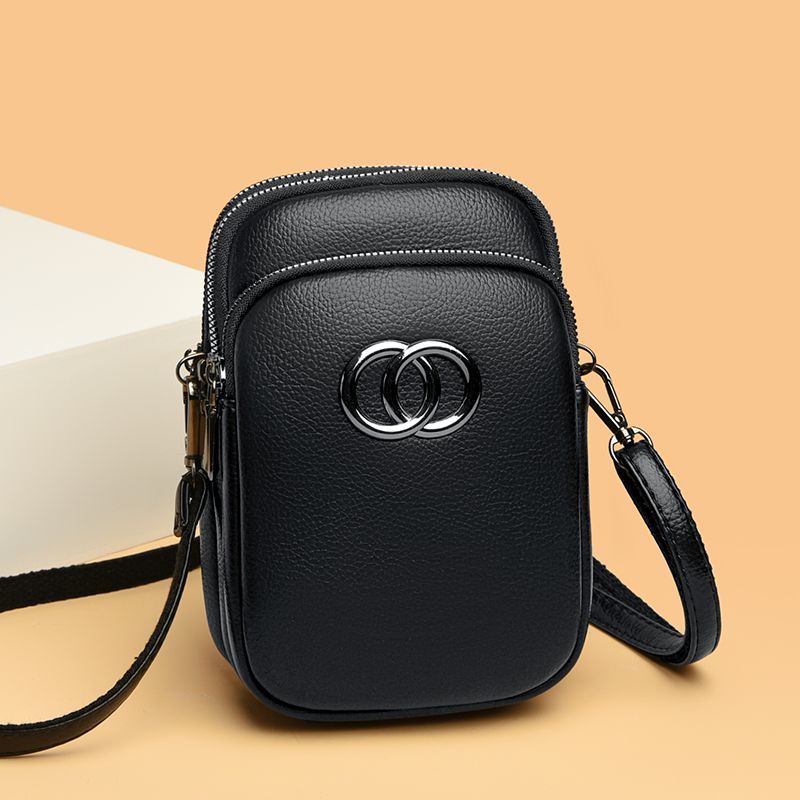Hàng sẵn có-Bao đeo chéo nữ Túi đựng điện thoại di động Túi vuông nhỏ Túi đeo vai Mini Ba lô thời trang Túi đeo vai bên da thật Túi đeo chéo nhẹ