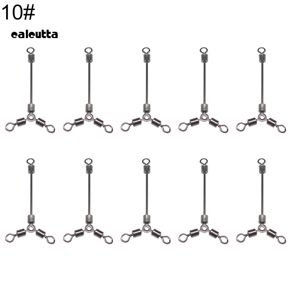 Set 10 Đầu Nối 3 Chiều Bằng Thép Không Gỉ Chuyên Dụng Cho Câu Cá