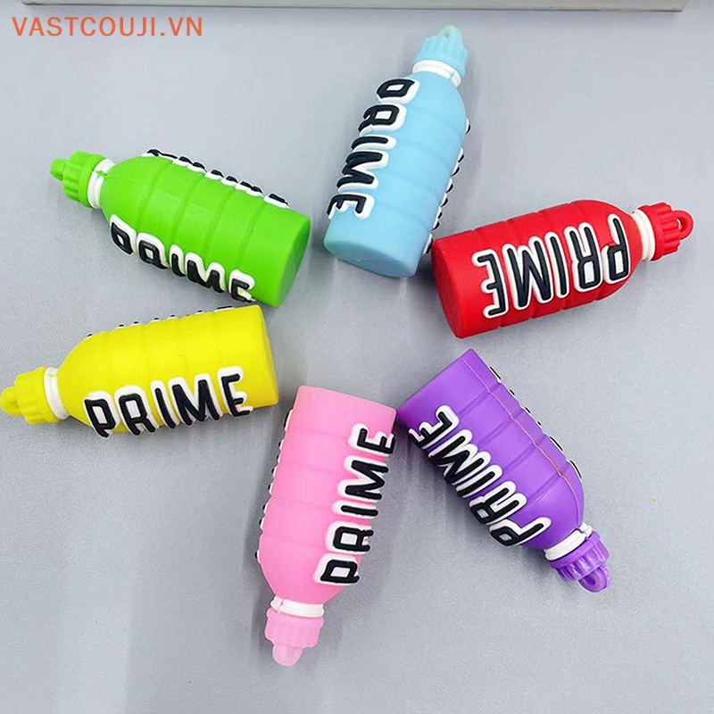 Móc Khóa Hình Chai Nước VASTJI Prime DIY Bằng Cao Su Mềm Đáng Yêu