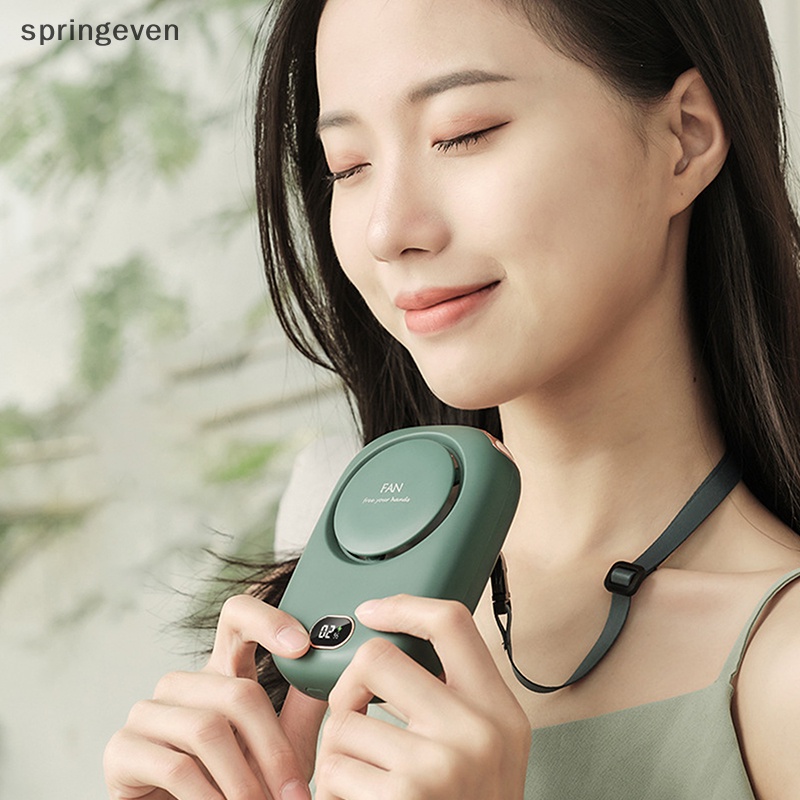 Quạt Đeo Cổ 3 Tốc Độ Tùy Chỉnh Kèm Màn Hình Led Không Ồn Tiện Dụng Chất Lượng Cao