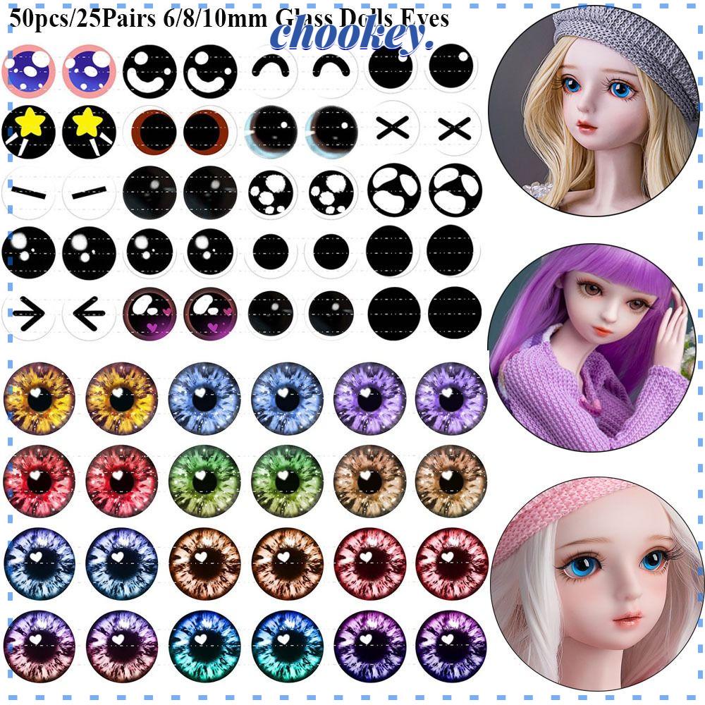 CHOOKEY Set 50 / 25 Cặp Mắt Động Vật 6 / 8 / 10mm