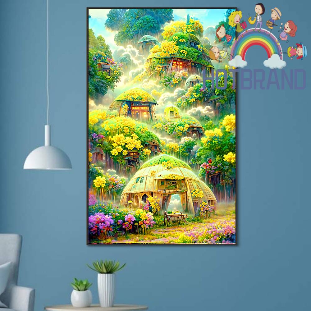 Tranh Đính Đá Kim Cương Toàn Bộ 5D DIY Hình Vẽ Khu Rừng